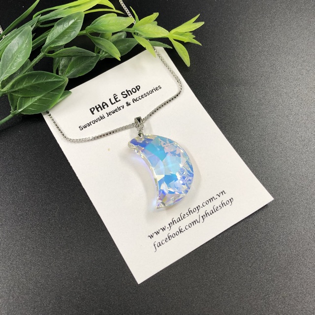 Mặt Dây Chuyền Pha Lê Swarovski Hình Trăng Khuyết S30mm