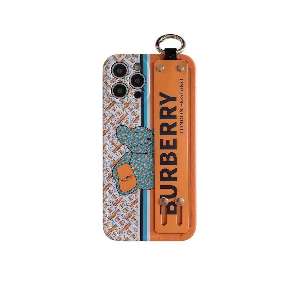 Ốp điện thoại trang trí logo Burberry kèm dây đeo iPhone 13ProMax 13 13pro 11ProMax 11 X Xs Xr XsMax 12 12pro 12ProMax