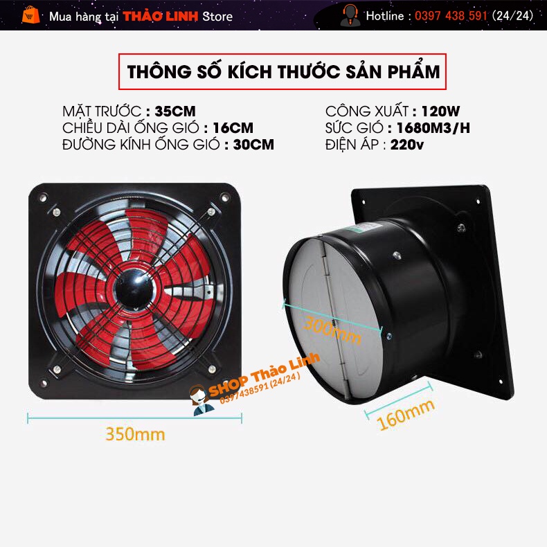 [THEO DÕI SHOP để nhận COUPON 20%] QUẠT HÚT GIÓ - QUẠT THÔNG GIÓ Model : FD-250, FD300 - SỨC HÚT LỚN