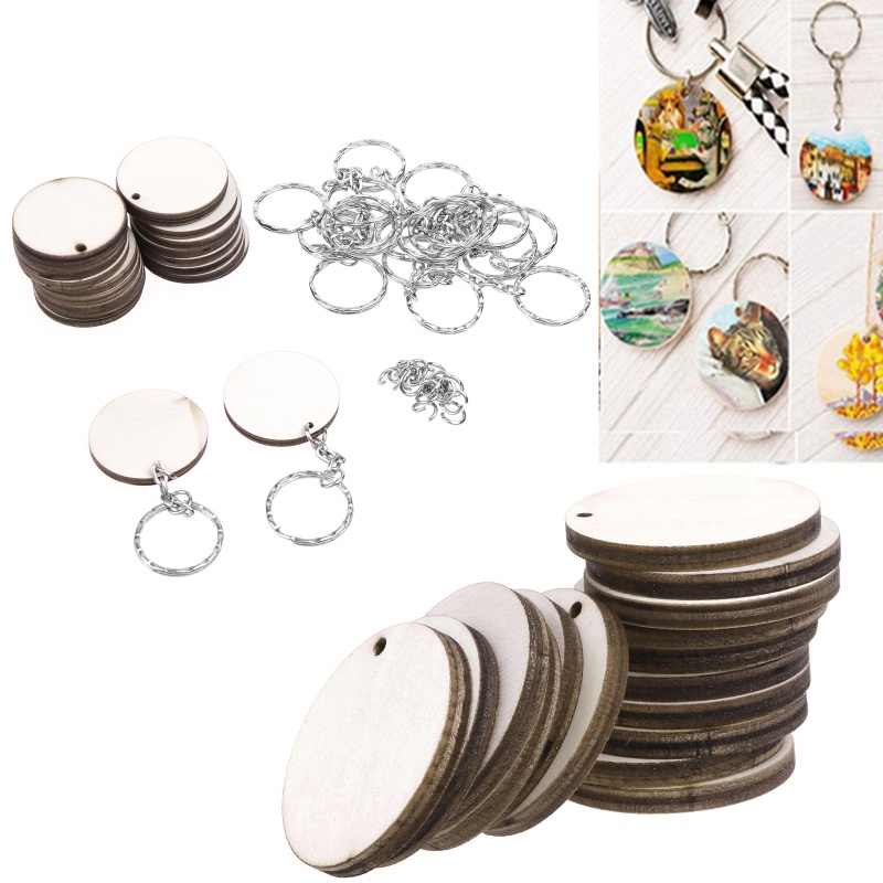 Móc Khóa Hình Tròn DIY Chất Lượng Cao