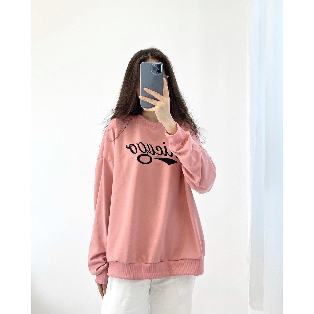 (FREESHIP) Áo sweater dòng chữ Chicago ngực Miho house