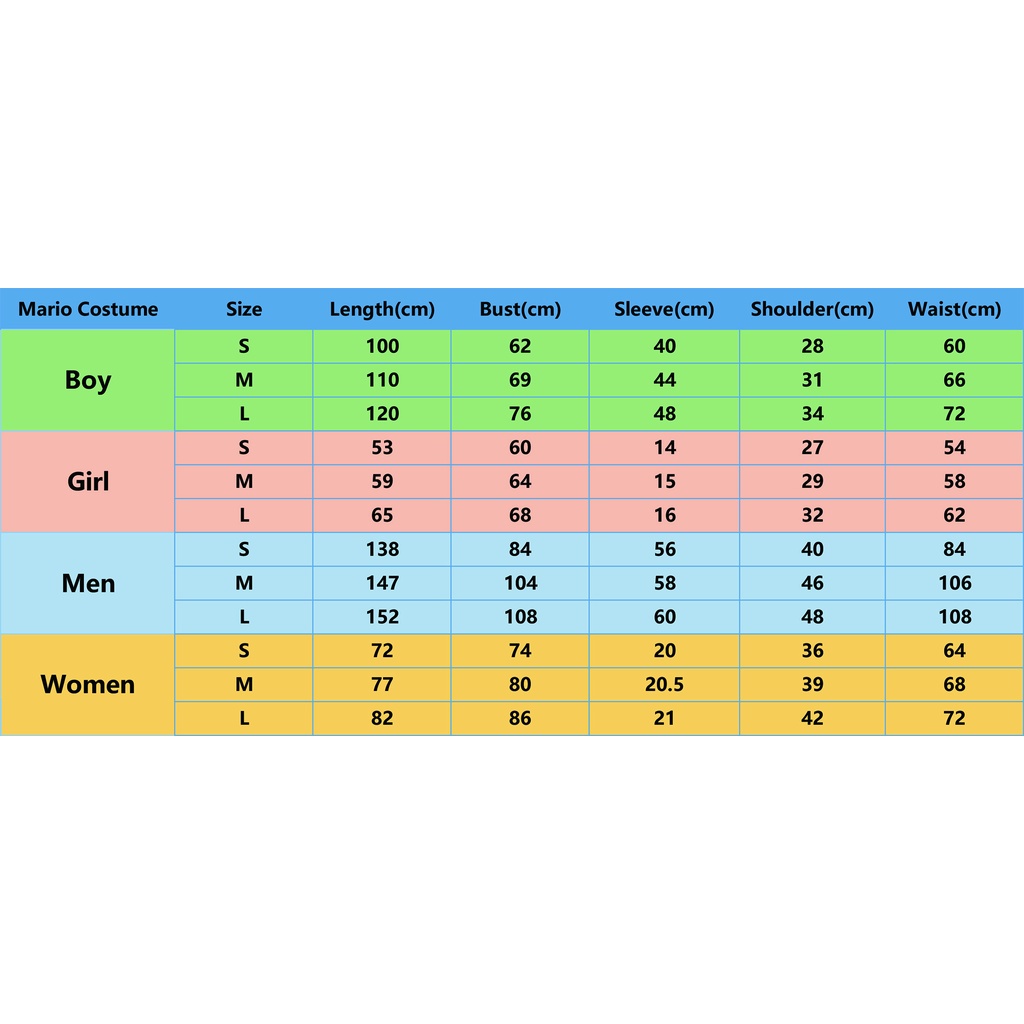 Trang Phục Hóa Trang mario Nhân Dịp halloween Dành Cho Trẻ Em Và Người Lớn