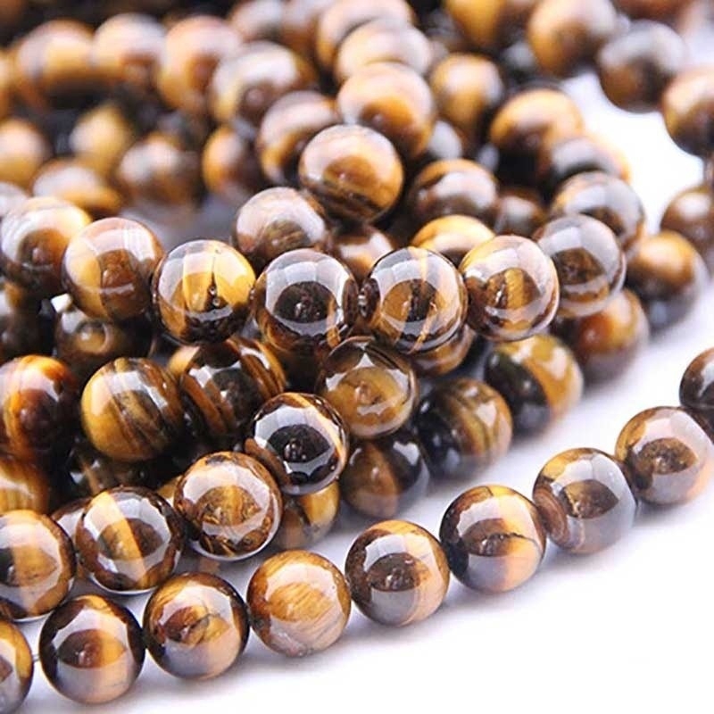 Chuỗi hạt đá mắt hổ tự nhiên 4/6/8/10/12mm dùng làm trang sức thủ công