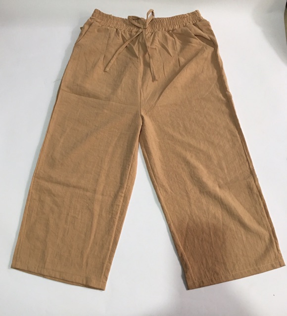 Quần Culottes đũi xước Ống Rộng nhiều màu