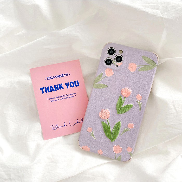Ốp lưng iphone Hoa thêu viền chống va đập 5/5s/6/6plus/6s/6splus/7/7plus/8/8plus/x/xr/xs/11/12/pro/max/plus/promax | BigBuy360 - bigbuy360.vn