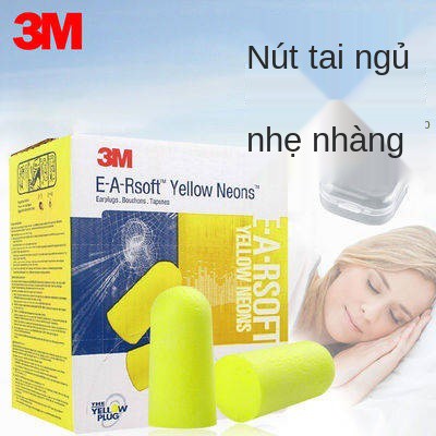 Nút tai cách âm 3M Chống tiếng ồn ngủ ngủ với nam và nữ Tiếng ồn siêu sắc nét Học tập chống ngáy chống ngáy