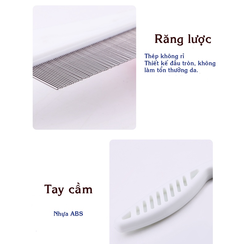 LƯỢC CHẢI VE RẬN BỌ CHÉT LÔNG CHÓ, MÈO, THÚ CƯNG