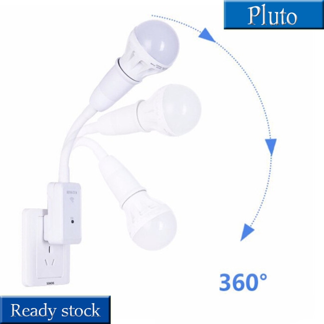 E27 LED Remote Control Plug Lamp Holder Light Base for Night Light Bedside Lamp