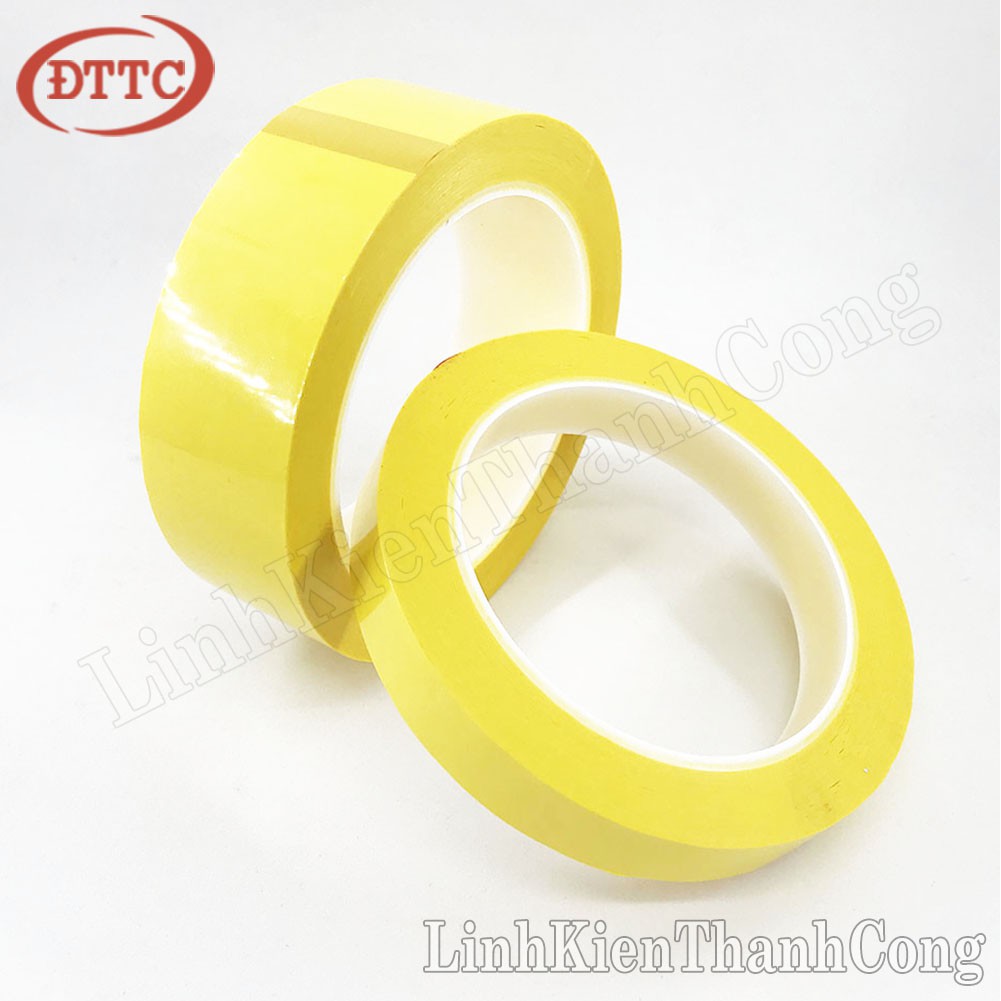 Băng Dính Quấn Biến Áp Xung Vàng Rộng 15mm 17mm 20mm 22mm 25mm 27mm 30mm 33mm 35mm 38mm 40mm 42mm 45mm 50mm 60mm