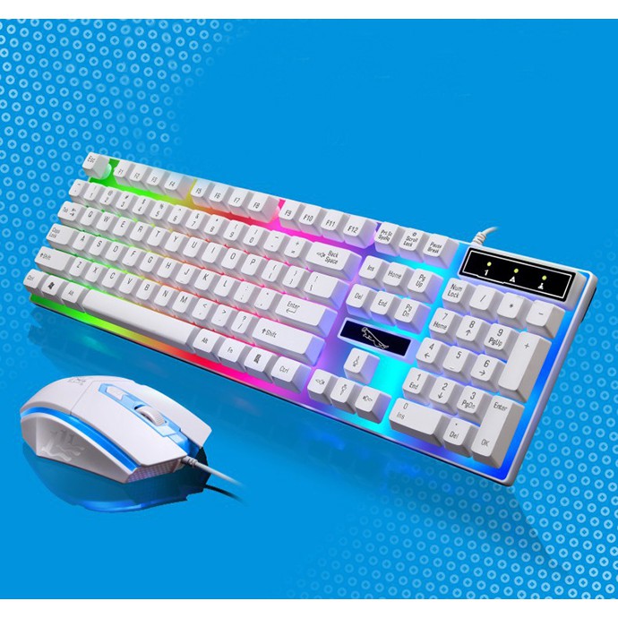 Bàn phím giả cơ và chuột  chuyên game cao cấp G21 LED 7 màu - bàn phím cho game thủ - combo phím và chuột G21 Gỉa cơ .