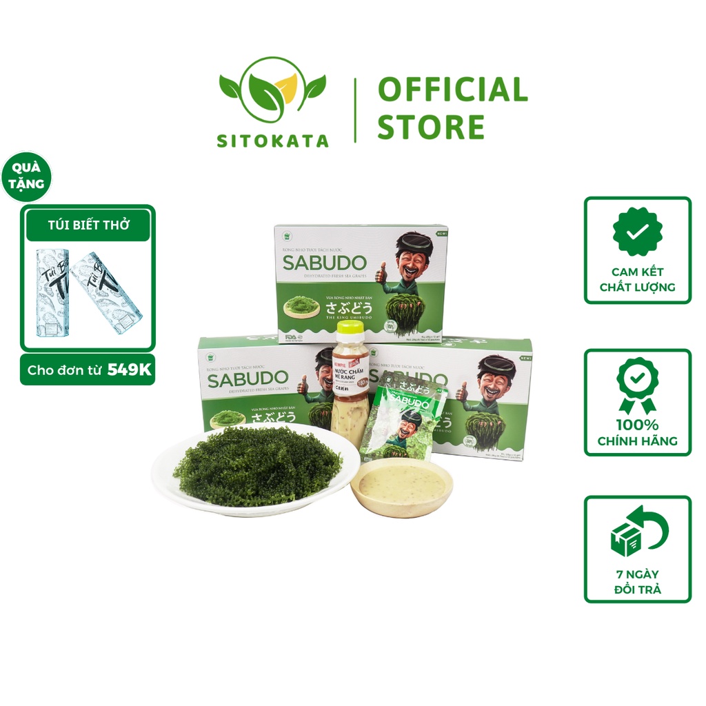 Rong nho tách nước Sabudo gói 5 gói 20g/1 gói