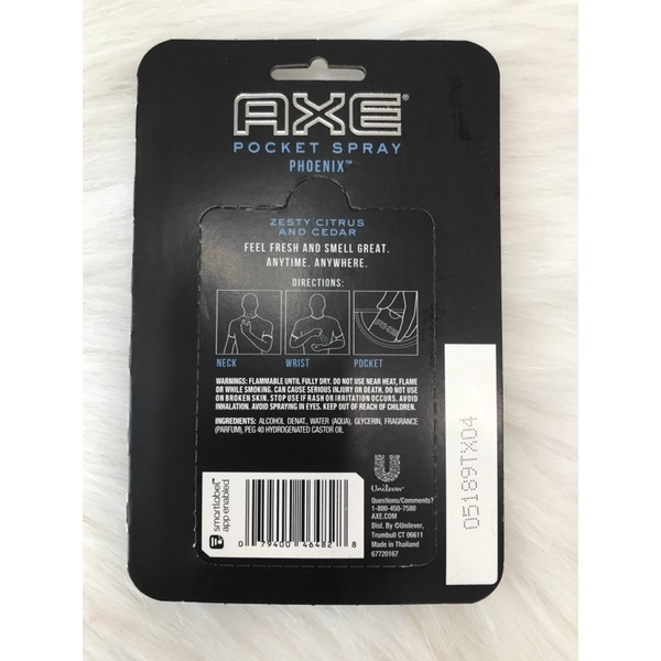 👉Nước hoa mini MEN AXE Pocket Spray Fragrance Phoenix Instant Fresh 17mL 250 Sprays  -Mỹ