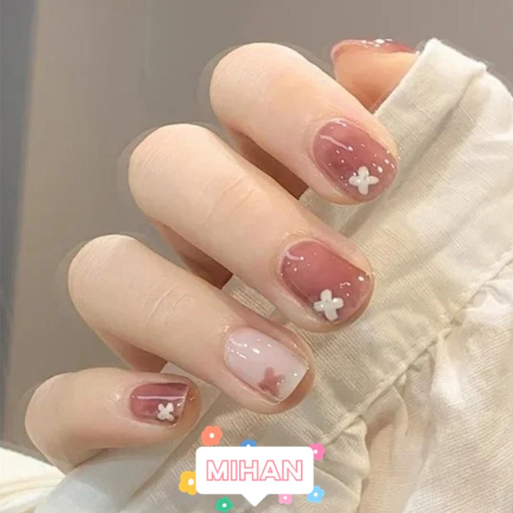 Hộp 24 Móng Tay Giả Đầu Vuông Che Phủ Toàn Diện MIHAN1