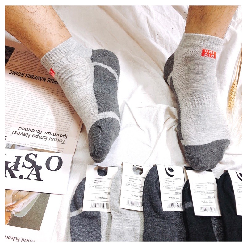 Tất uniqlo cổ ngắn nam nữ hàng xuất nhật chất liệu cao cấp chống hôi giá rẻ