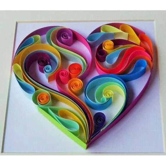 Giấy sợi Quilling loại rộng 5mm cho người mới tập làm