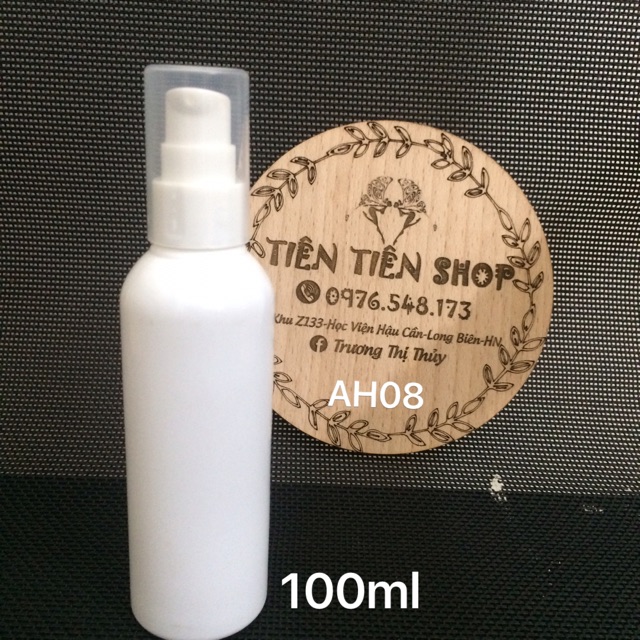 Chai nhựa trắng đục HDPE 100ml đầu xịt giọt
