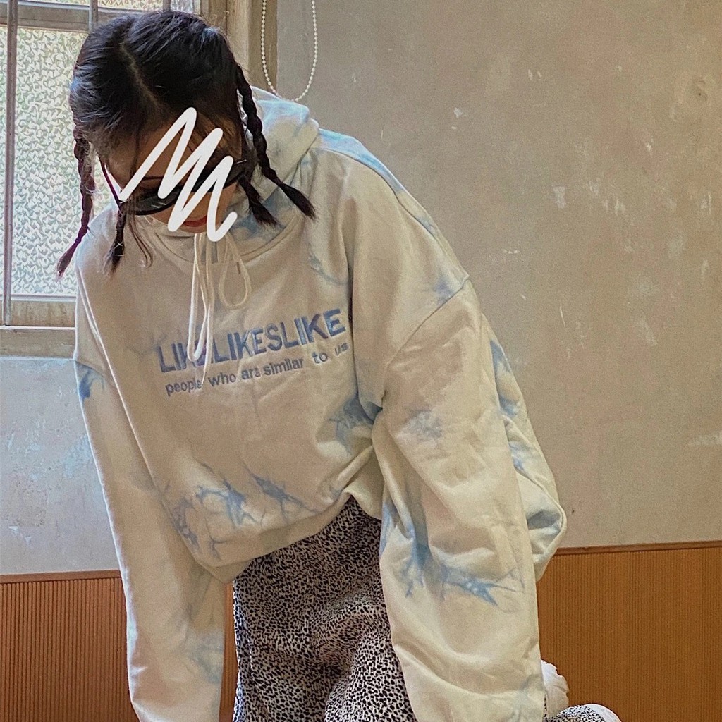 ladies tie dye print long sleeve hoodie sweatshirt | BigBuy360 - bigbuy360.vn