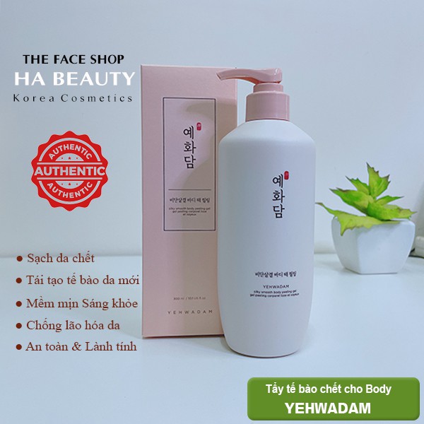 Tẩy tế bào chết toàn thân da chết toàn thân The Face Shop Yehwadam Silky Smooth Body Peeling Gel 300ml