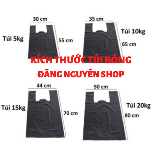 [COMBO 5 Kg] Túi Nilon Gói Hàng, Túi Bóng Đen Đựng Rác Loại Dẻo, Đẹp