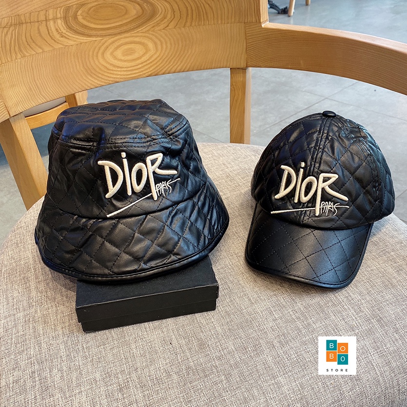 Mũ bucket da trần trám  logo thêu hàng quảng châu cao cấp cực sang trọng