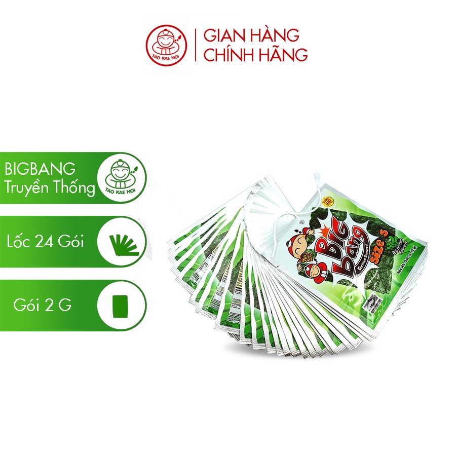 Snack Rong Biển Tao Kae Noi Big Bang -Lốc 24 gói_gói 2g