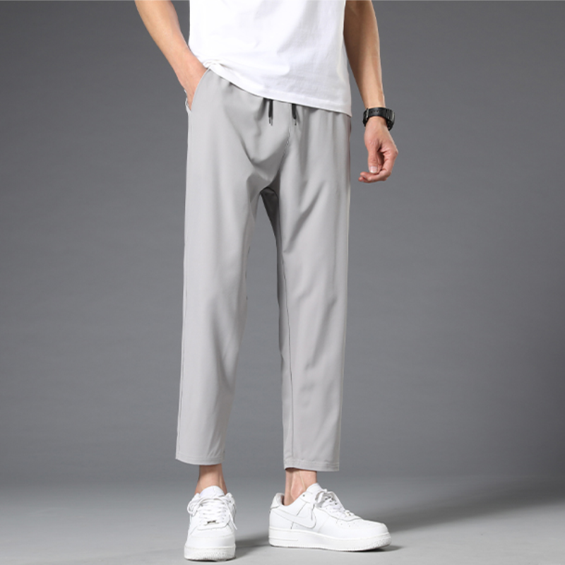 Quần dài thể thao vải lụa lạnh siêu mỏng nhanh khô thoáng khí thời trang mùa hè cho nam
