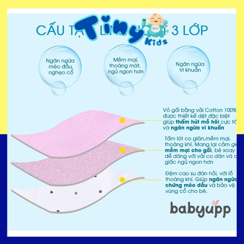 Gối Cao Su Non Chống Méo Đầu Cho Bé Chống Móp Méo Đầu Chống Vẹo Cột Sống Cho Bé - Tiny Kids