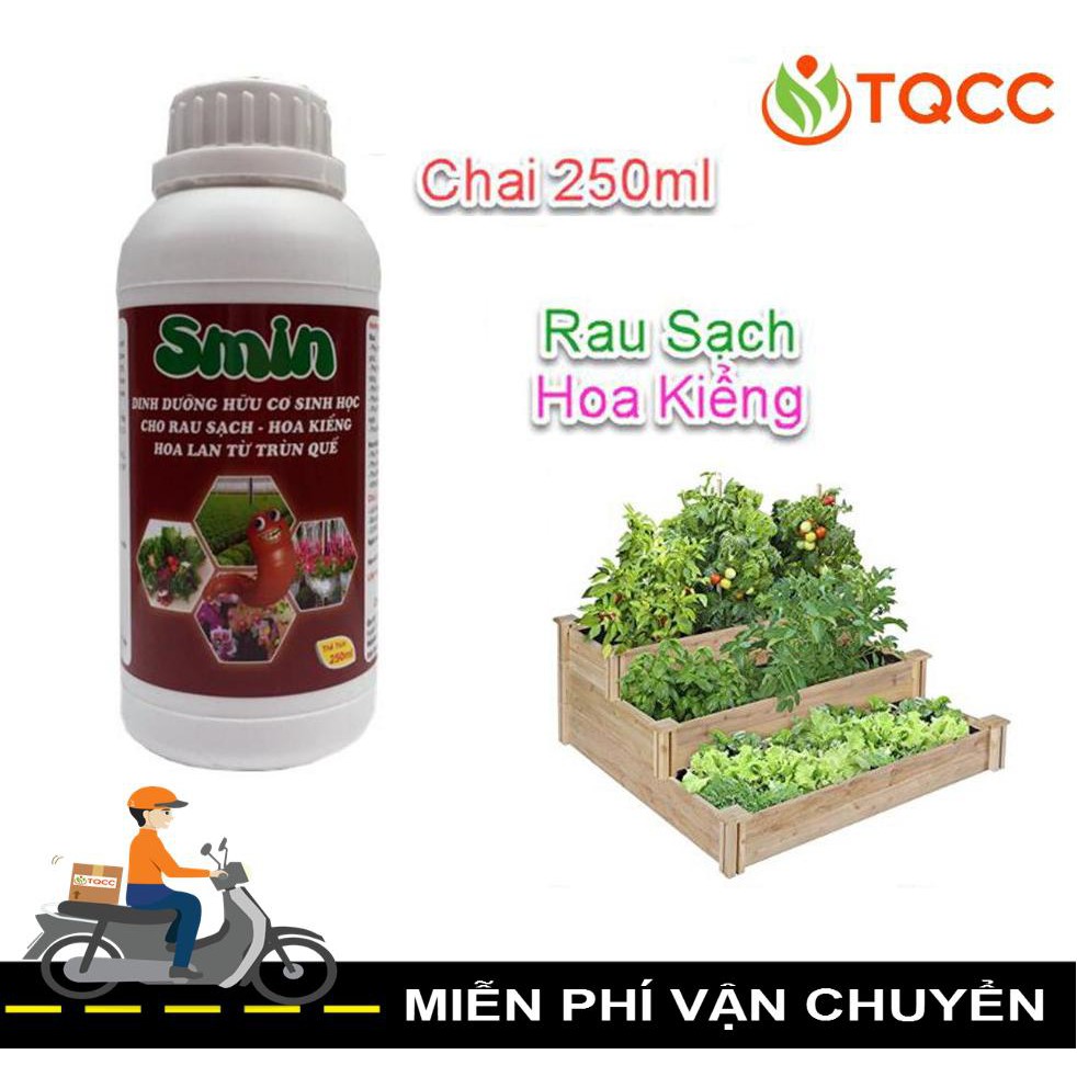 Phân bón lá sinh học Smin chăm sóc hoa lan ra hoa ra chồi ra rễ chai 250ml