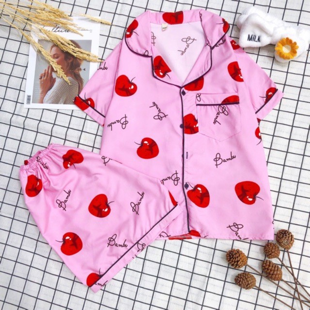 Bộ pijama tay cộc quần cộc siêu cute