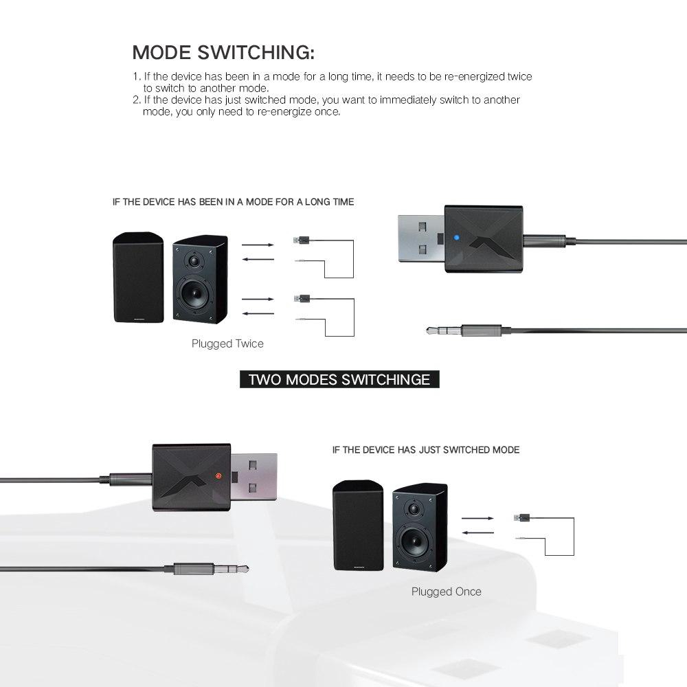 Bộ Thiết Bị Truyền Tín Hiệu Âm Thanh Bluetooth 5.0 2 Trong 1 Jack 3.5mm Aux A2Dp, Avrcp Cho Pc Tv/Tai Nghe | BigBuy360 - bigbuy360.vn
