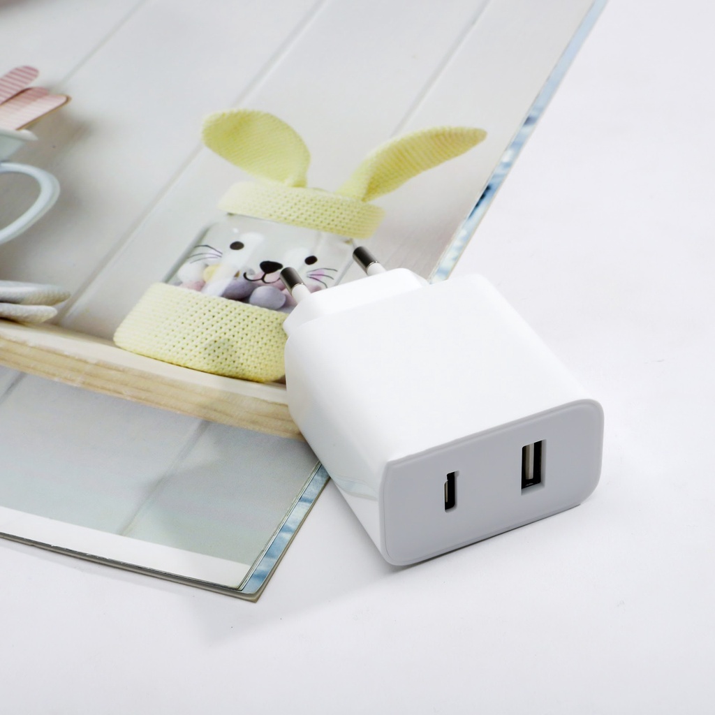 Củ sạc nhanh Xiaomi 33W Wall Charger 1A1C AD332EU quốc tế chân tròn, Cốc sạc nhanh PD, 2 đầu ra Type A và Type C