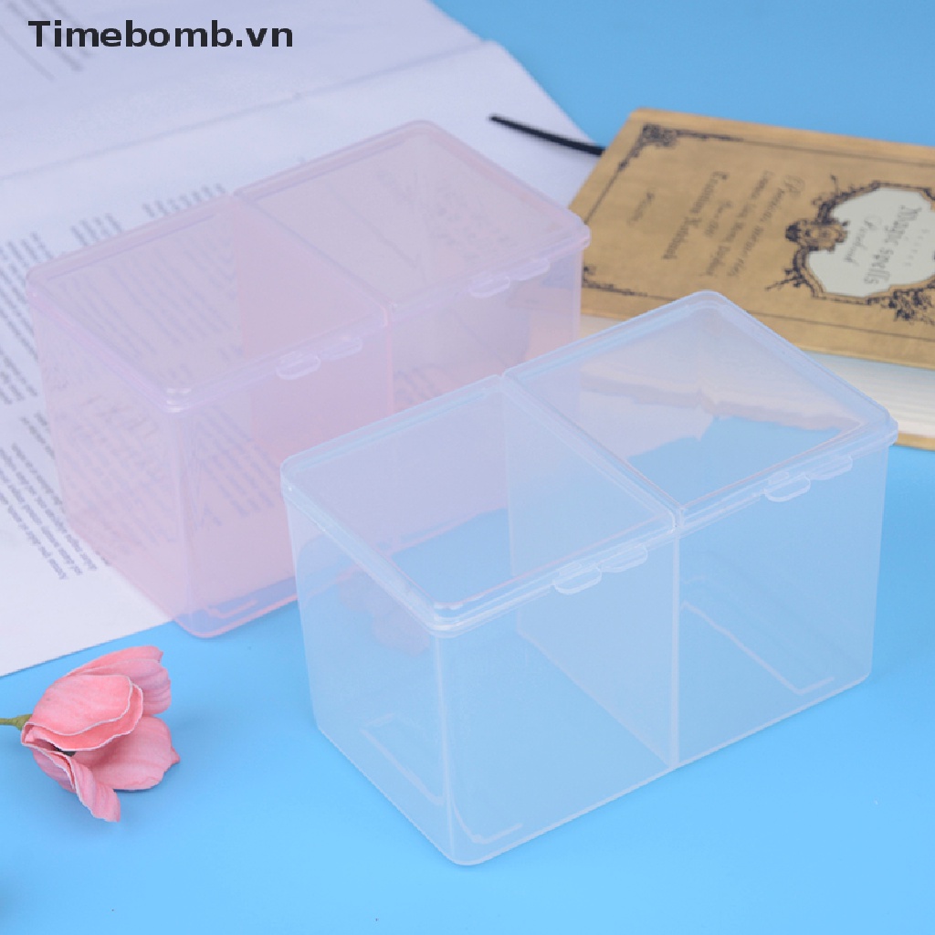 [Hàng mới về] Hộp đựng bông tẩy trang trong suốt
