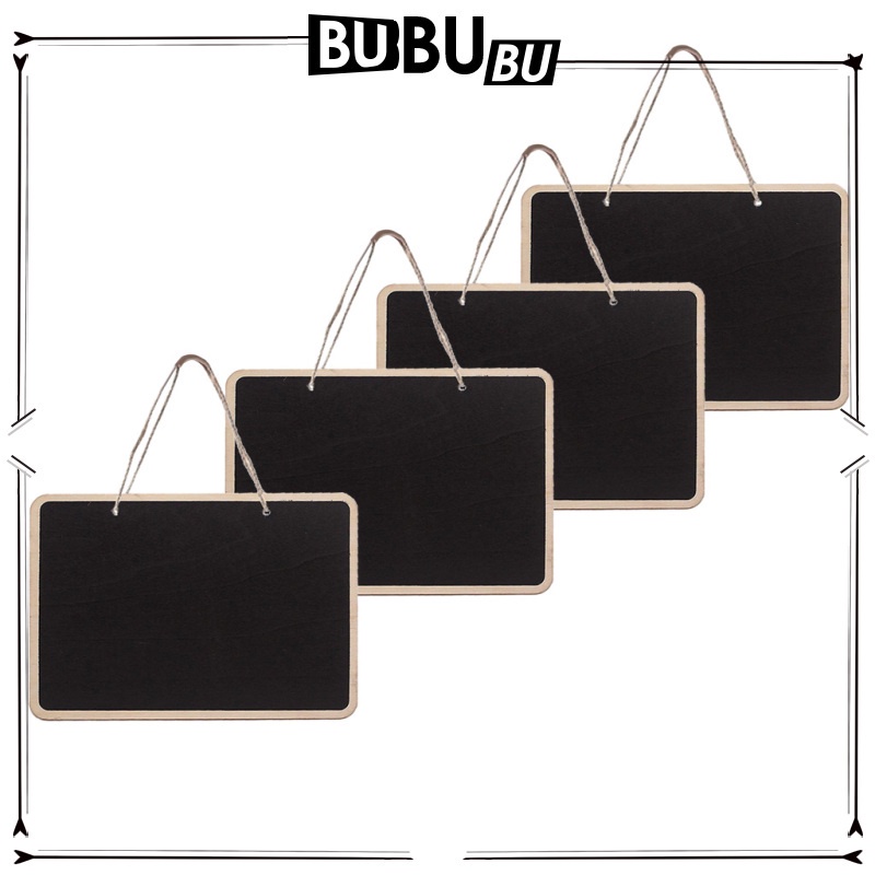 Bộ 4 bảng đen mini bằng gỗ treo tường # 1