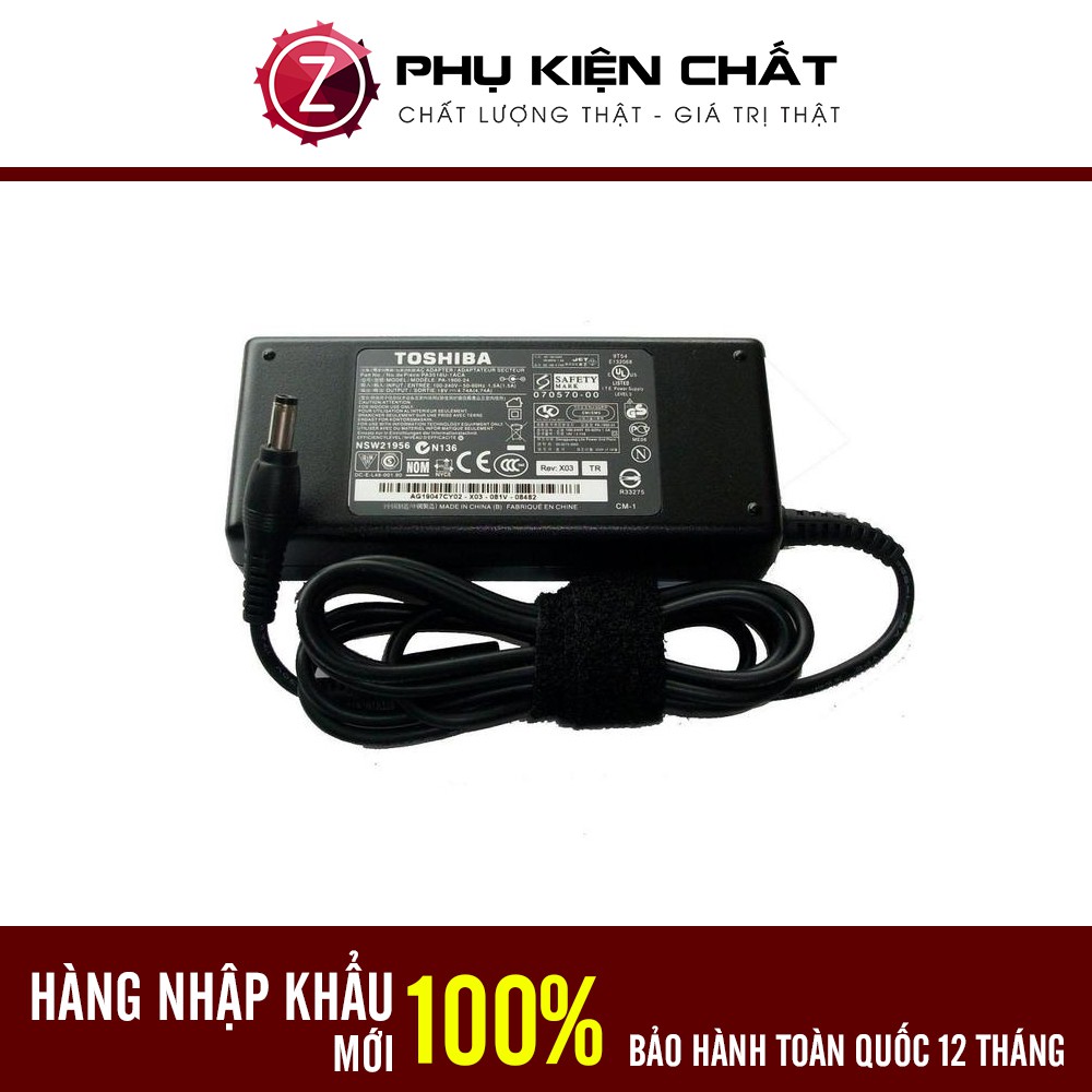 Sạc laptop Toshiba satellite C840, C840D C850 C850D C875 C875D, C845, C845D 4.74a-Bảo hành toàn quốc 12 tháng