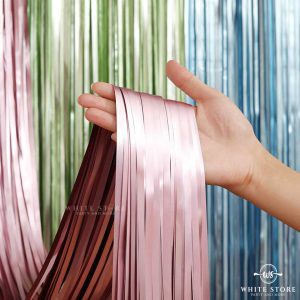 Rèm pastel kim tuyến màu mới Metallic colour fringe curtain tinsel