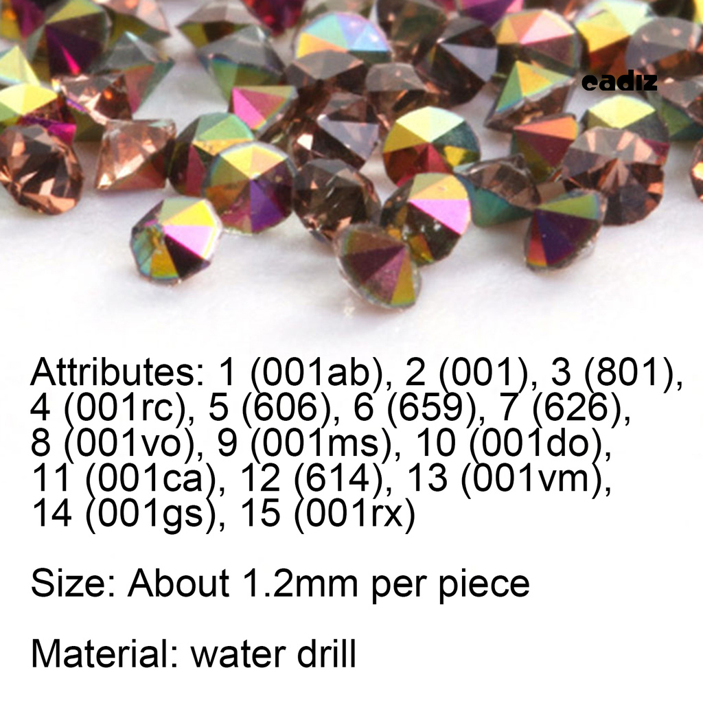 [Hàng mới về] Bộ 1440 hạt đá giả kim cương cứng sáng lấp lánh trang trí móng nghệ thuật thân thiện với môi trường