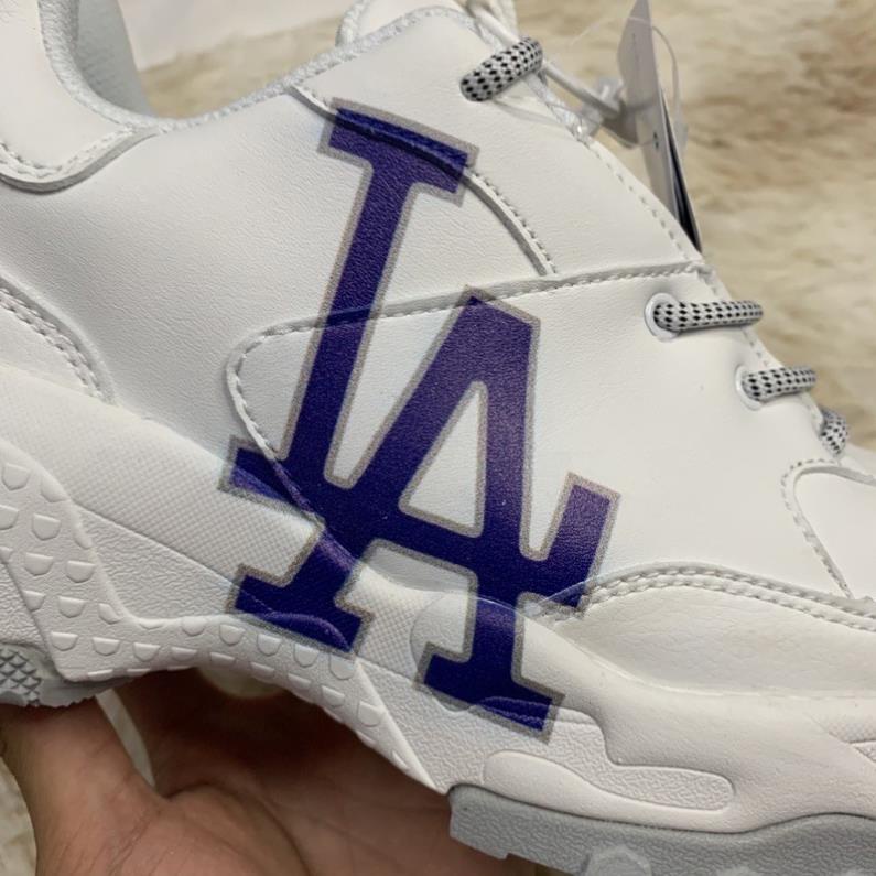 😘 flash sale😘  Giày thể thao nam nữ M.L.B LA trắng chữ xanh siêu hot đế tách