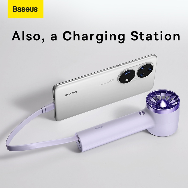Quạt cầm tay Baseus 4000mAh sạc USB không ồn cho hoạt động ngoài trời