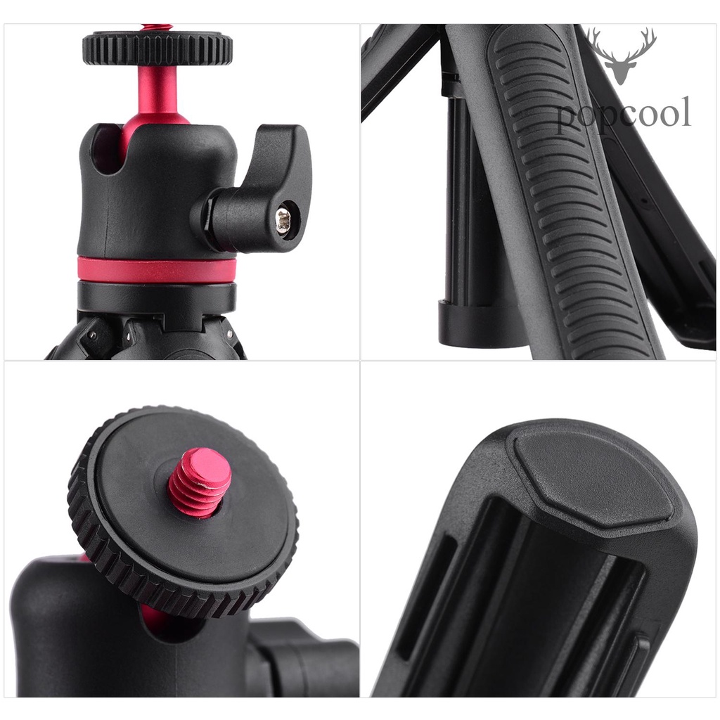Giá Đỡ Ba Chân Mini Cầm Tay Đầu Tròn 1 / 4 Inch Có Thể Kéo Dài Và Kéo Dài Kèm Ốc Vít Dùng Để Quay Vlogging / Phát Trực Tuyến | BigBuy360 - bigbuy360.vn