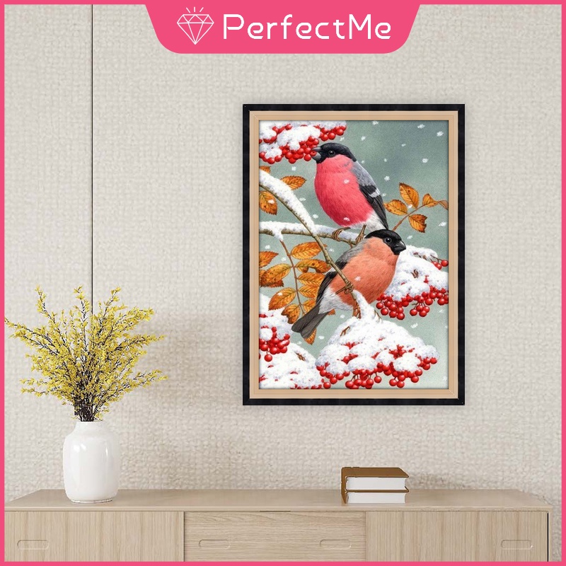 Bộ Tranh Đính Đá Tự Làm Kích Thước 30X40Cm Họa Tiết Chim Đơn Giản Hiện Đại Trang Trí Nội Thất