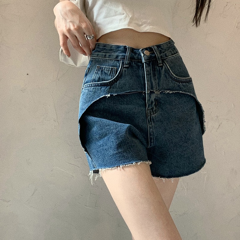 Quần Short Denim Nữ Ống Rộng Thời Trang