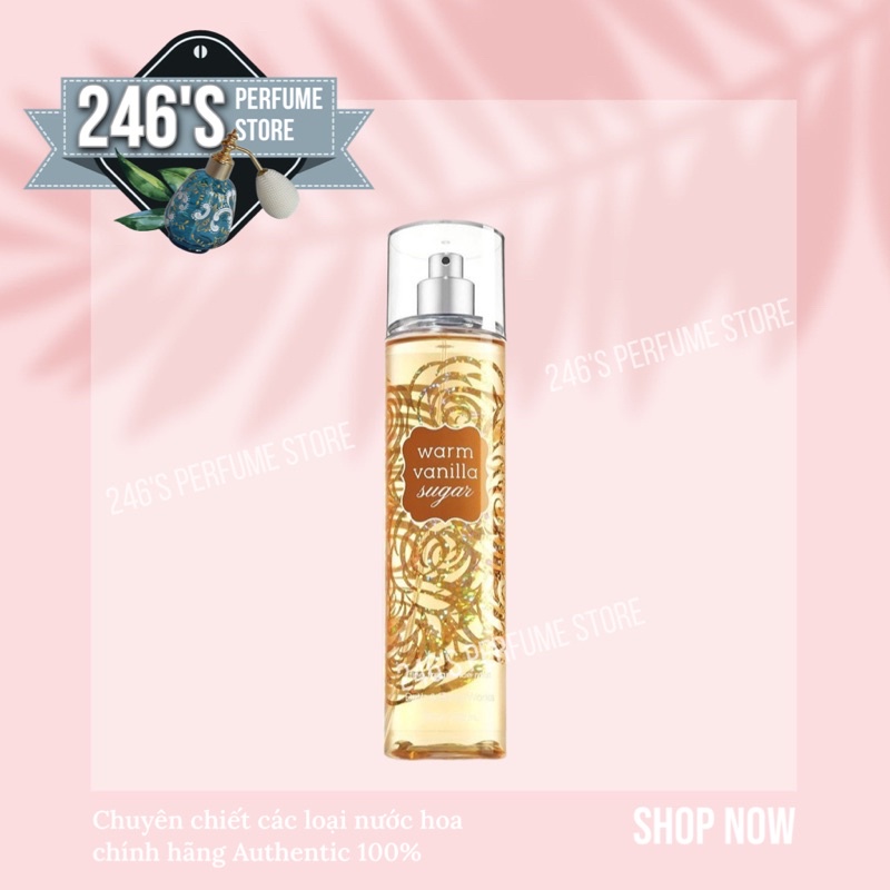 ✨Mun✨(Mini 30ml) Xịt thơm Bath &amp; Body Works Fine Fragrance Mist hương Warm Vanilla Sugar