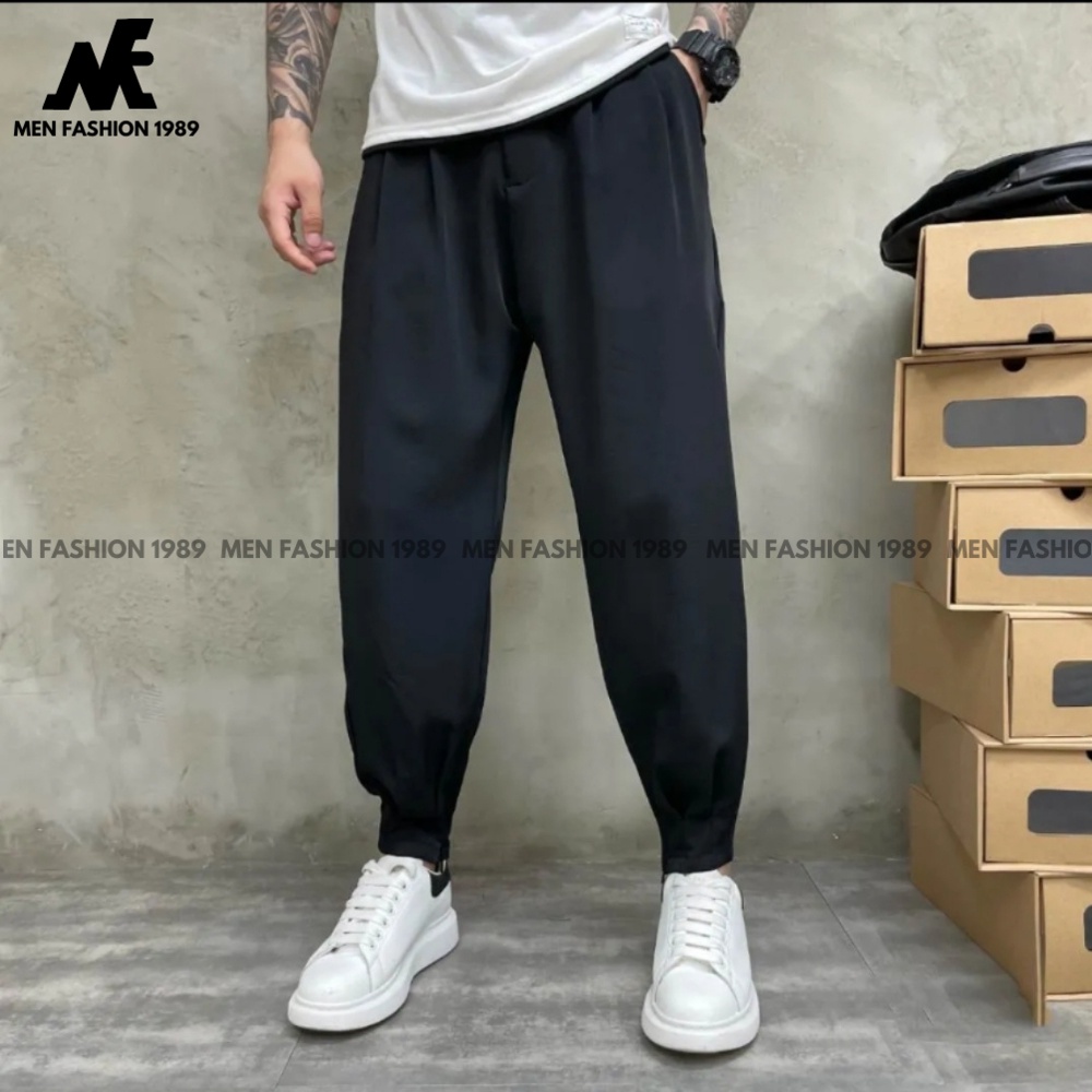 Quần Jogger chất thun da cá co dãn gấu khóa kéo MENFASHION1989 JOGGER NAM 003C