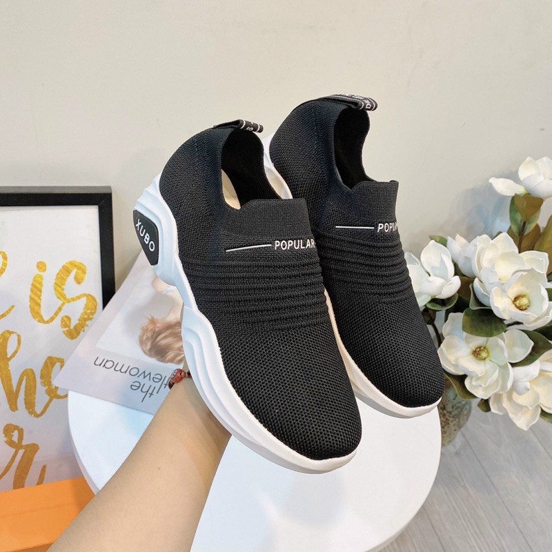 GIÀY SLIP ON NỮ THUN SIÊU CUTE