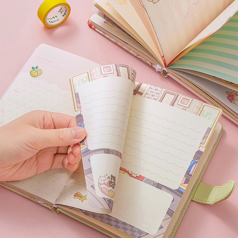 Set 112 tấm sổ tay từ tính họa tiết hoạt hình lãng mạn dễ thương