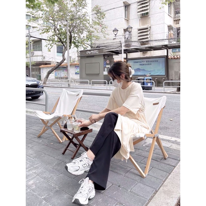 Áo kiểu form dài xẻ tà Chemial style Hàn Quốc