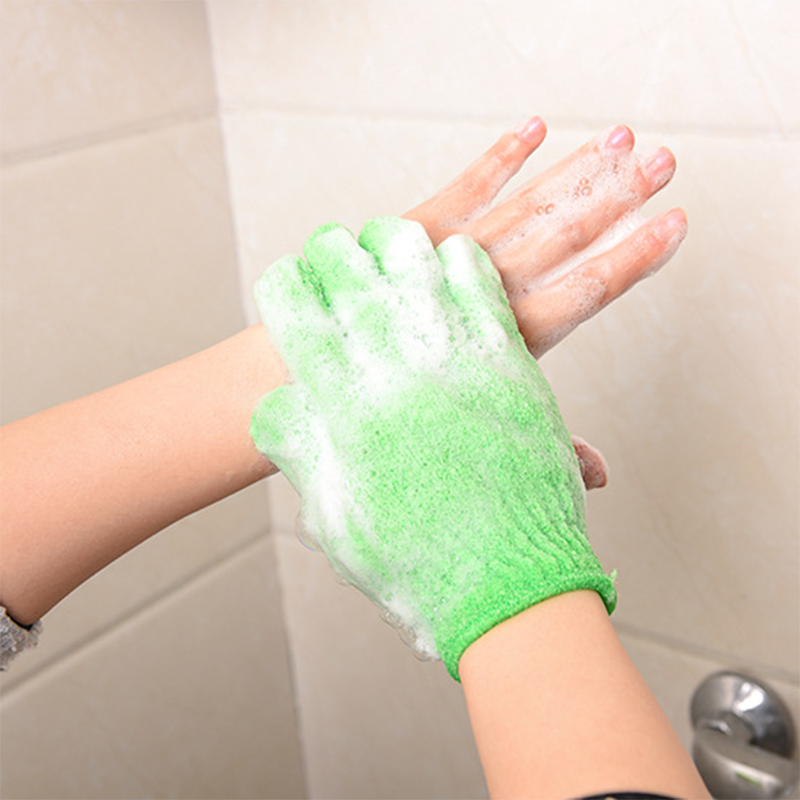 Monochromatic bath gloves, bath towel, five-finger adult bath and bath artifact, back bath towel, wipe back gloves