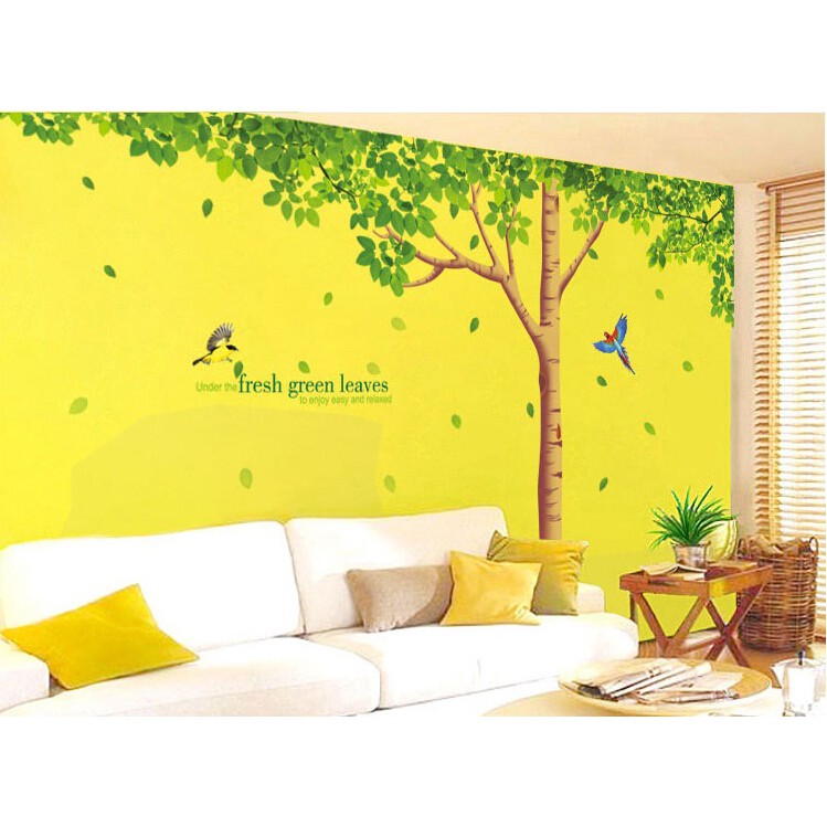 Decal dán tường Combo Cây tán rộng + love romantic | BigBuy360 - bigbuy360.vn