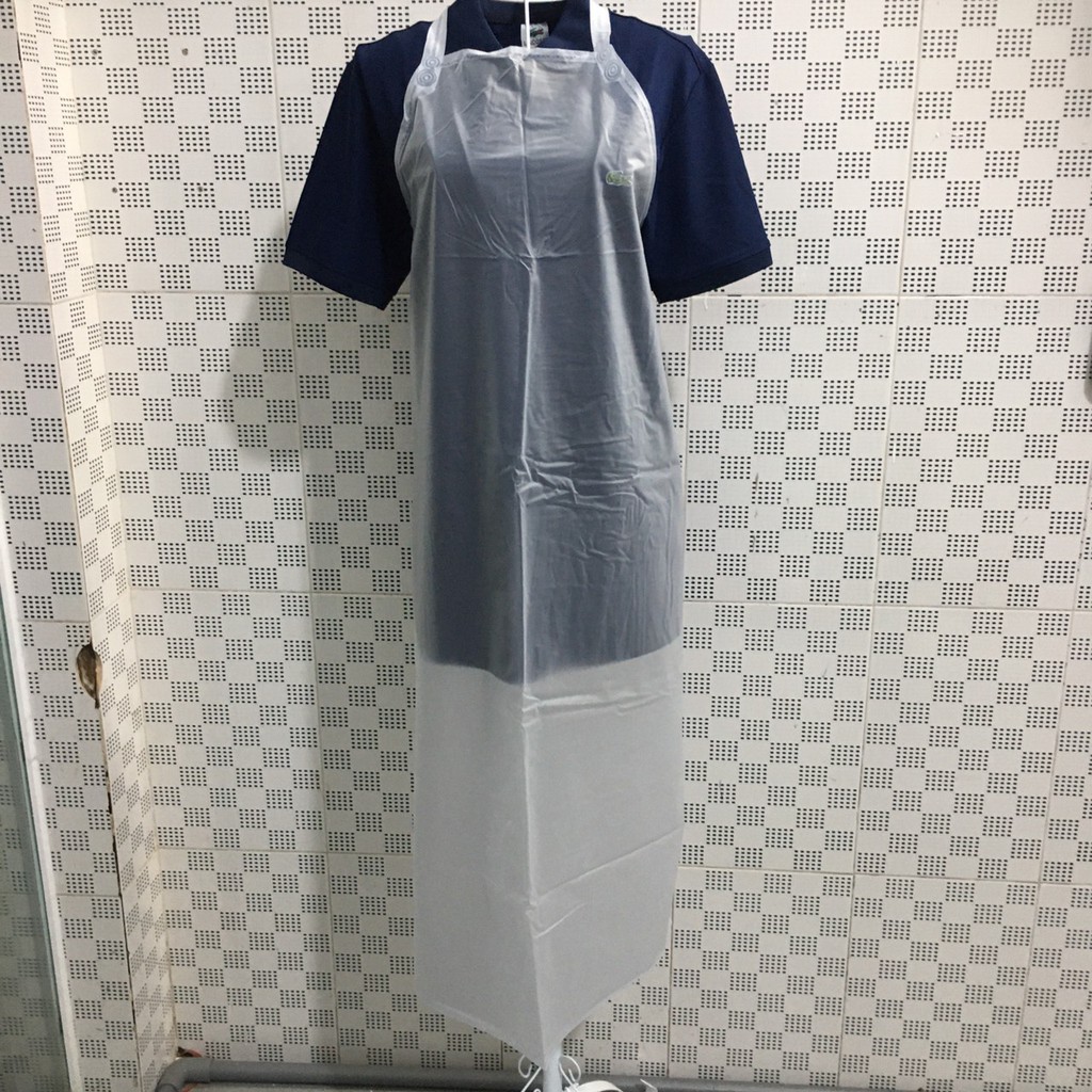 Tạp dề yếm nhựa trong PVC dành cho nam nữ phục vụ, đầu bếp