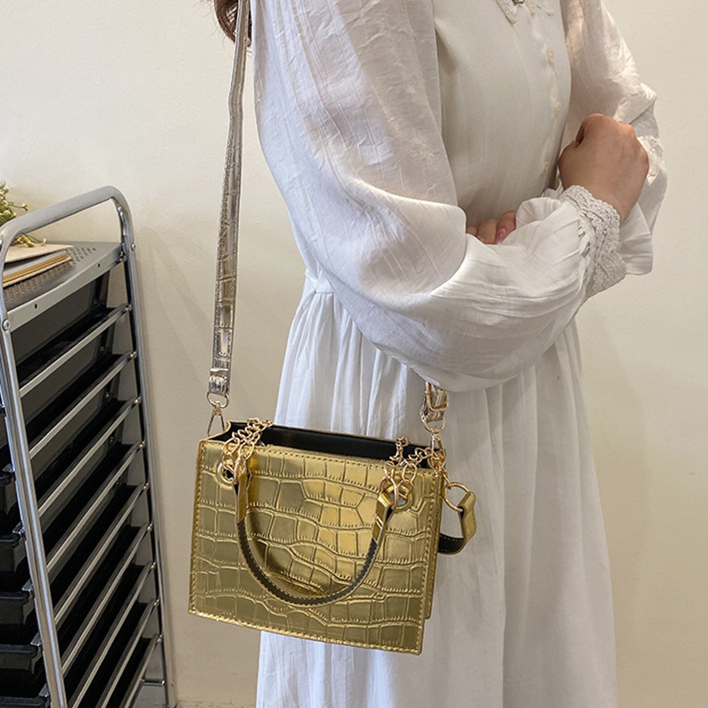 IELGY Túi Đeo Chéo Vai Họa Tiết Vân Đá Nhiều Màu Tùy Chọn Phong Cách Cổ Điển Thời Trang Cho Nữ